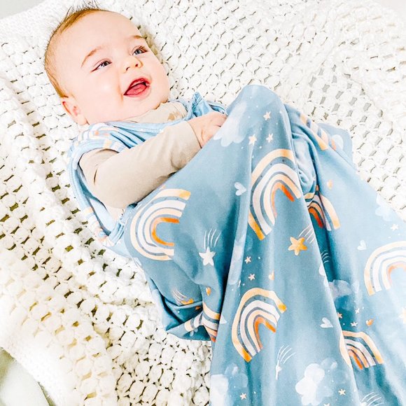 NEW! Infant Girls & Boys Rainbow Lined Sleep Bags | Baby Safe Sleep Blankets - Picture 3 of 3